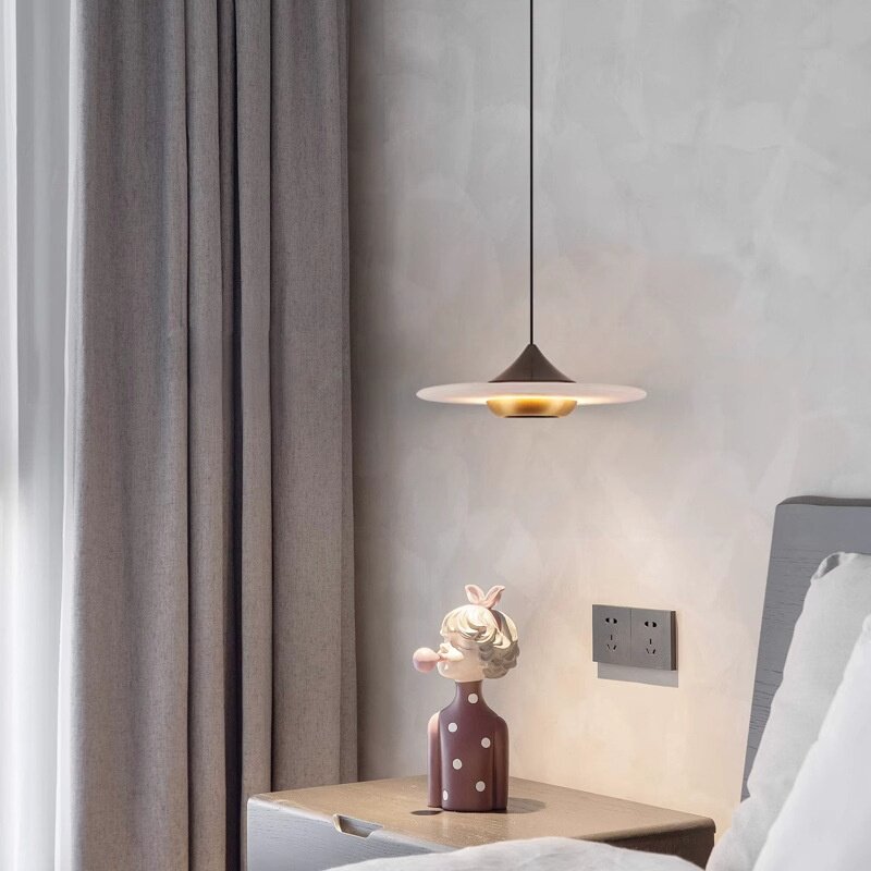 极简轻奢卧室床头小吊灯西班牙进口天然云石灯餐厅吧台背景墙吊灯