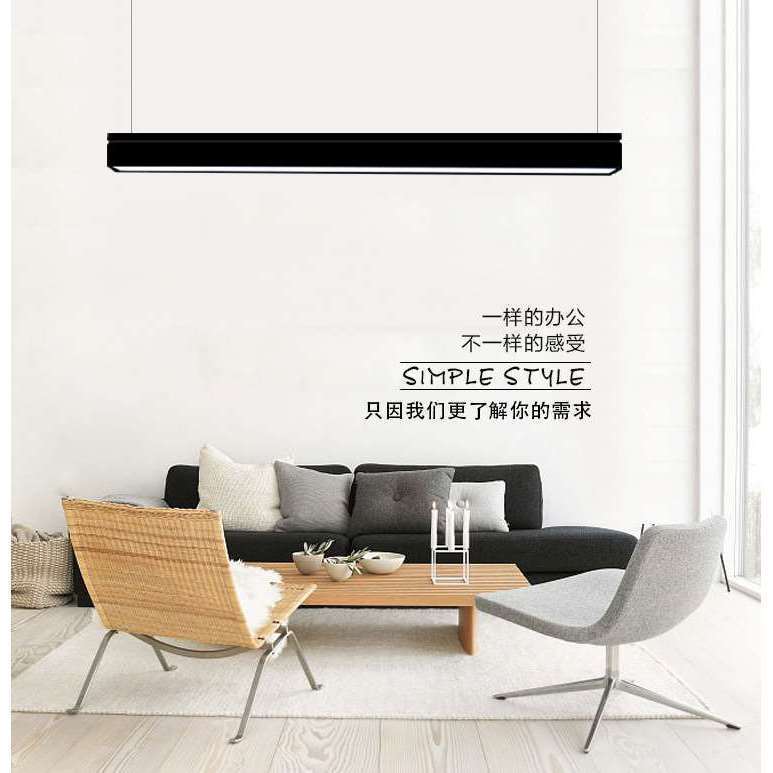 厂家直销LED铝材吊线灯简约现代长条拼接长方形吊灯造型组合吊灯