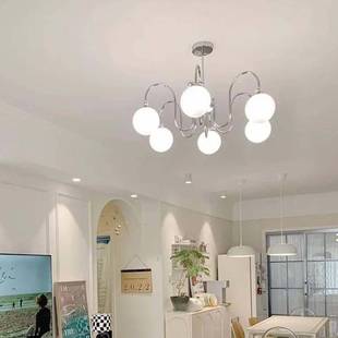 客厅吊灯魔豆灯奶油风家用灯具全套超亮公主卧室灯魔豆高级感轻奢