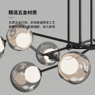 现代新款 极简餐厅吊灯房间灯魔豆大厅主灯设计感灯具 客厅灯意式