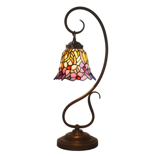 饰送礼台灯 古典田园装 厂家直销 帝凡尼兰花问号灯卧室床头欧式