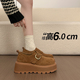 春季 乐福0127z 女2026新款 松糕厚底增高全包勃肯鞋 一脚蹬博肯单鞋