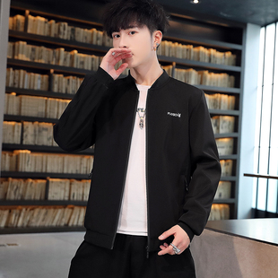 PLAYBOY/花花公子春秋新款男士商务夹克立领休闲外套时尚刺绣上衣