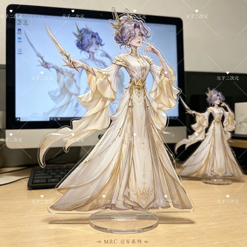 第五人格MRC冠军系列周边自制红夫人小女孩白金礼服亚克力摆件