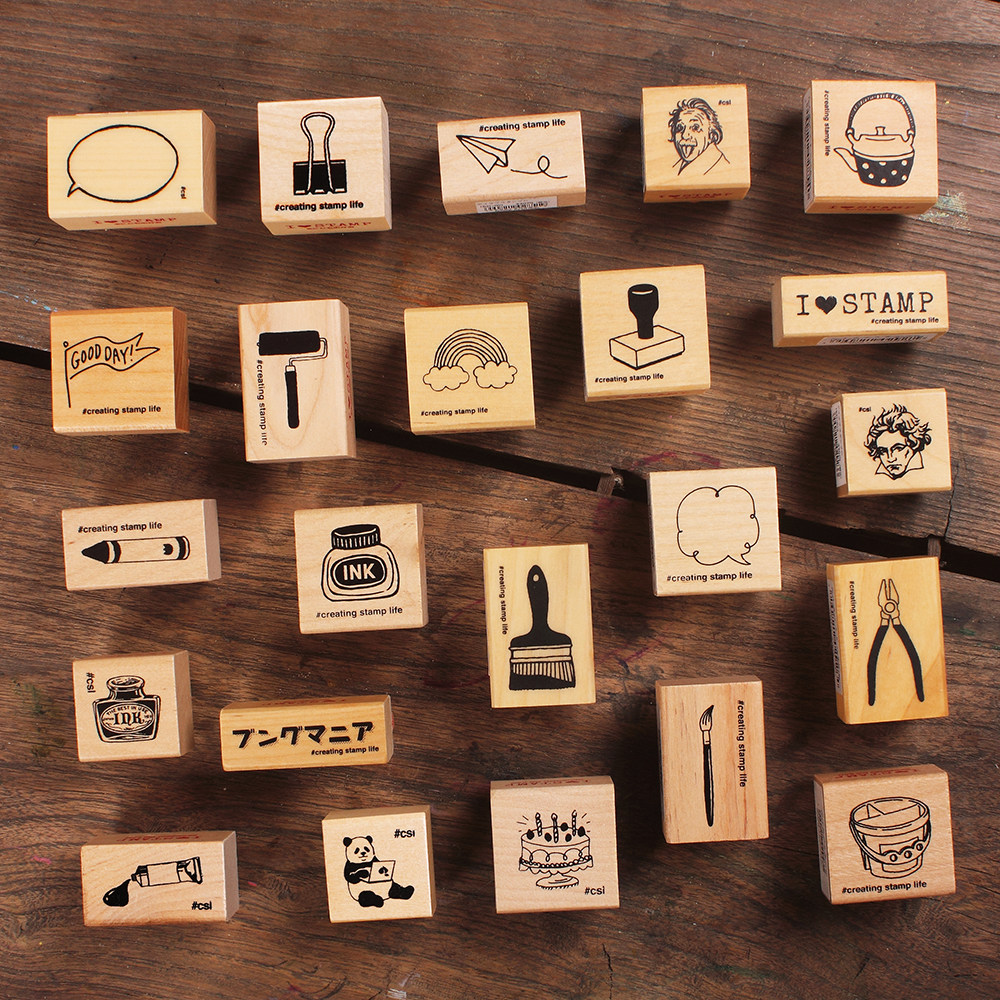 文字工具控彩虹图章日本KODOMO NO KAO 我爱印章装饰颜