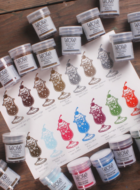 不透明WCG彩色金属立体浮雕粉WOW英国进口亮铂金银铜奇异果初霜