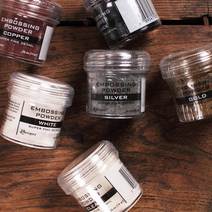 超细腻立体凸粉浮雕粉Ranger美国烫金银铜黑白细节EMBOSSING纸DIY