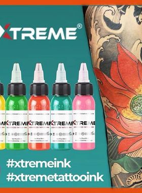 美国进口色料极限硬核纹身色料彩色刺青墨水全套60色颜料