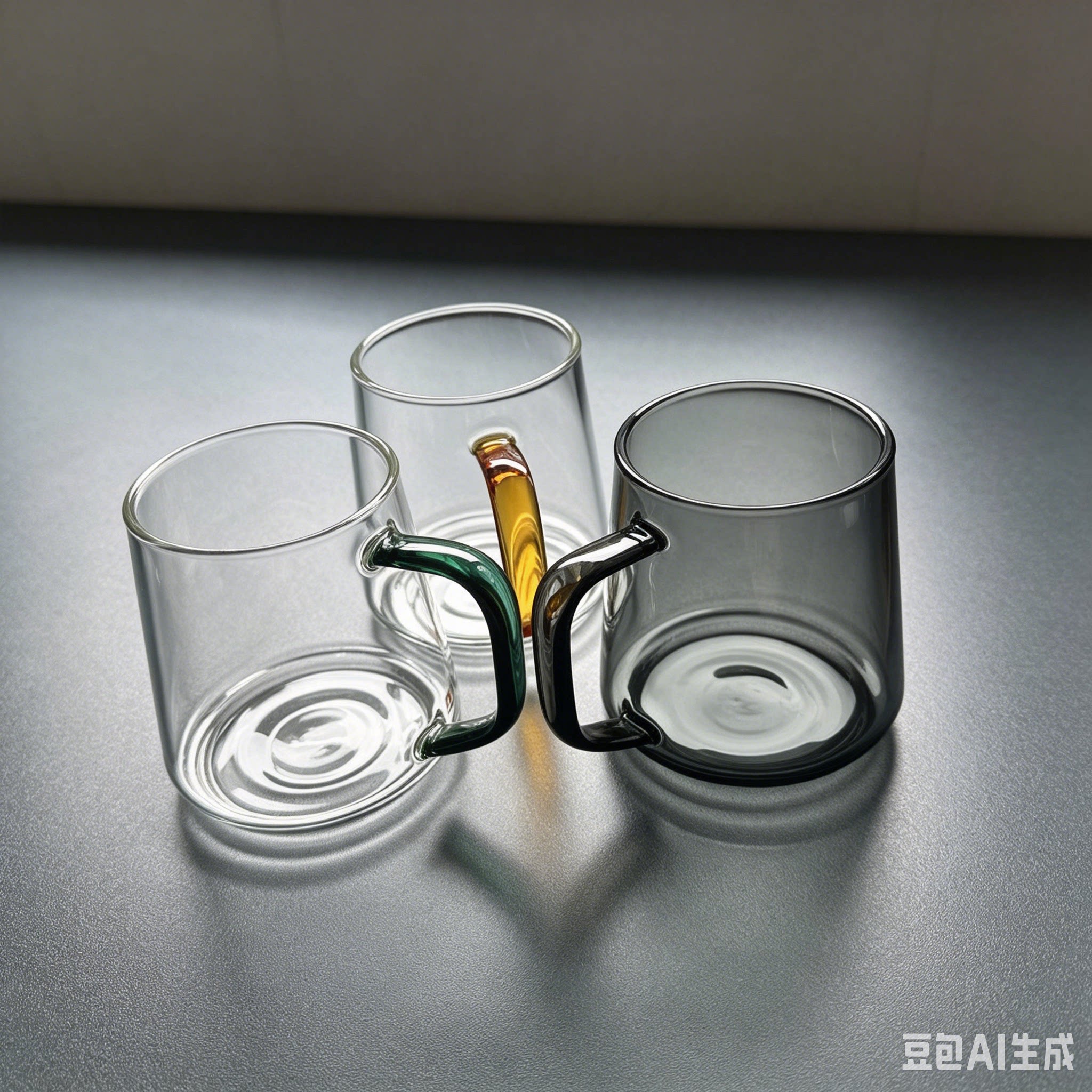 高硼硅耐热带把玻璃茶杯可微波