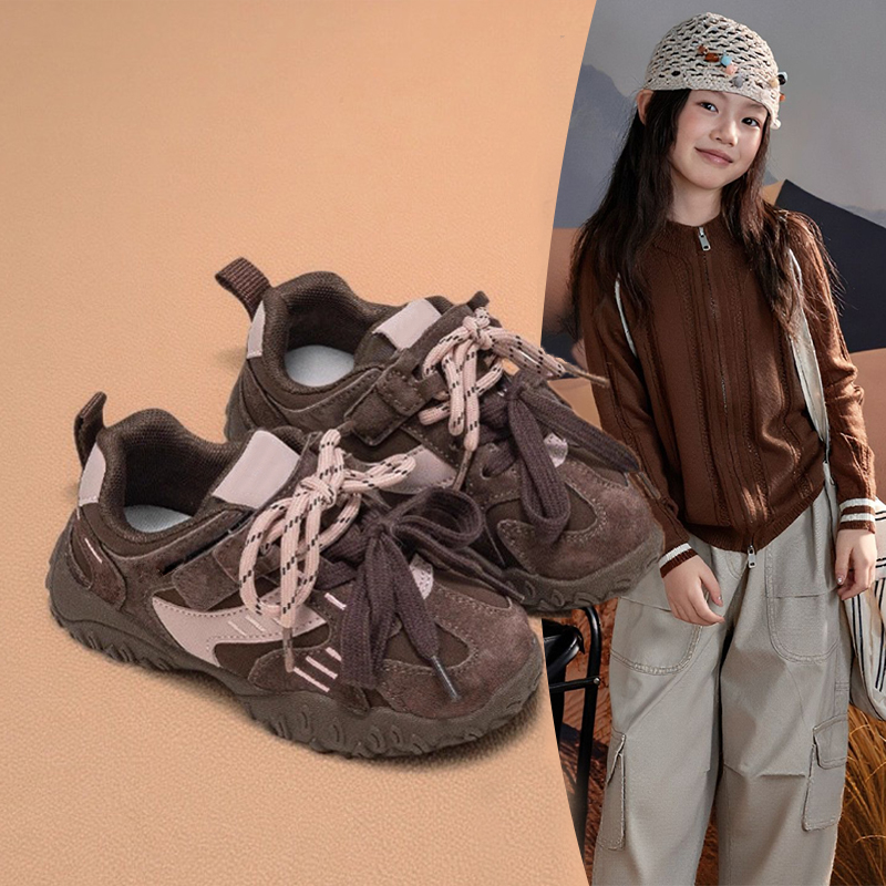 女童鞋子儿童德训鞋2025秋冬季大童鞋学生爆款板鞋加绒二棉运动鞋