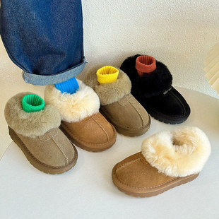 儿童面包雪地靴加绒加厚冬季新款男女童大棉鞋勃肯鞋短靴宝宝鞋潮