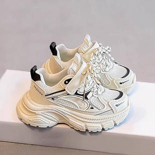 女童运动鞋2026春秋新款儿童鞋子女孩老爹鞋男童爆款透气跑步鞋潮