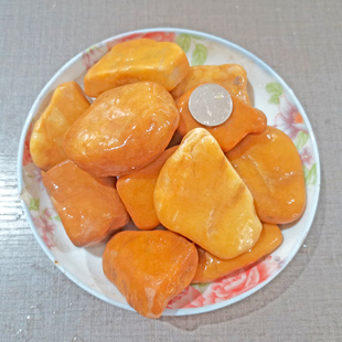 天然黄腊石小石子鱼缸龟缸造景石小石头装饰天然原石乌龟垫脚石头