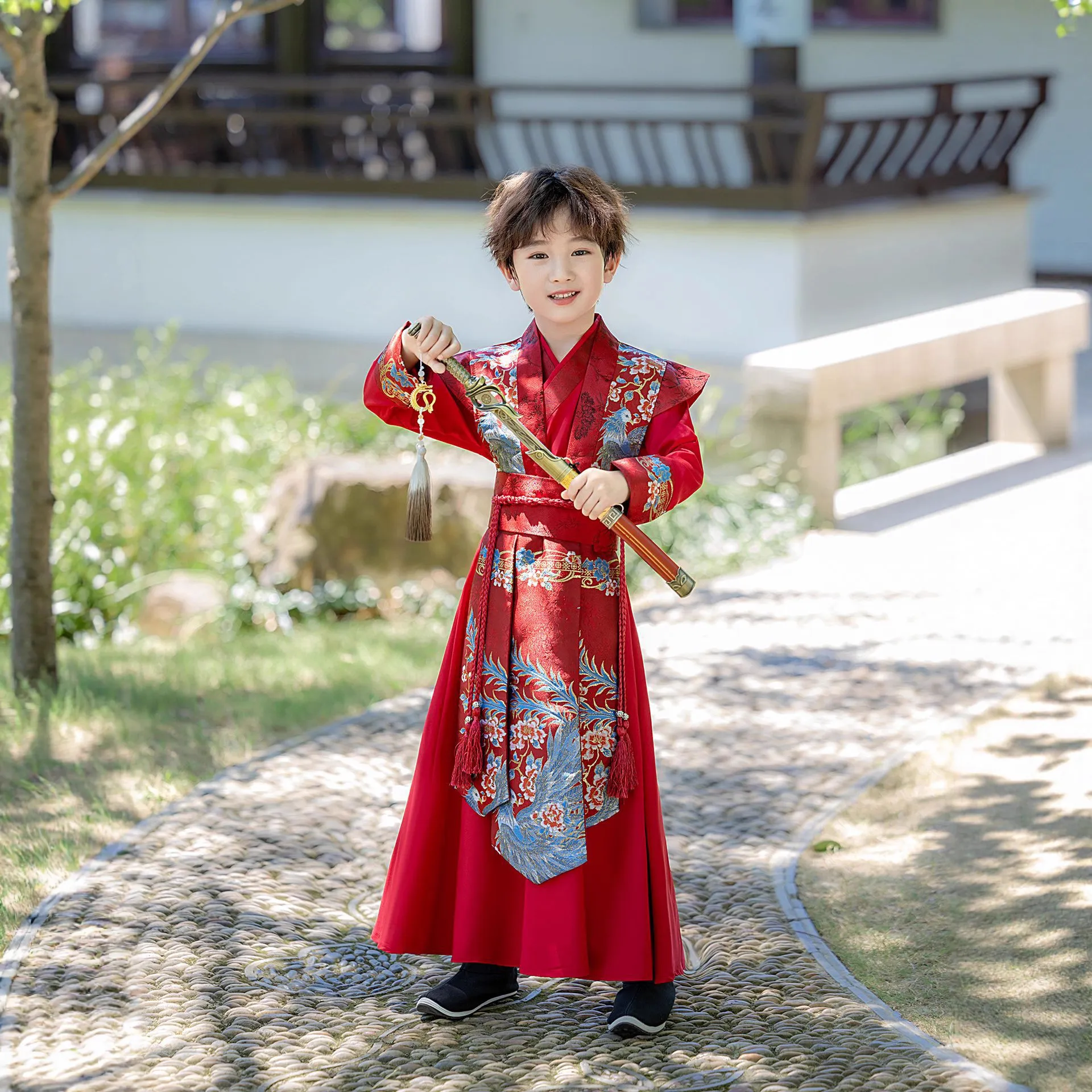 男童汉服2025秋季新款男宝中国风武侠客唐装幼儿园国学中秋节演出