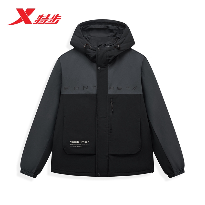 特步未来构想男士羽绒服2024年秋冬新款保暖棉衣外套976429190249