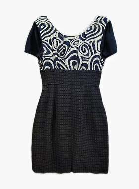 PORTS宝姿专柜正品样衣真丝桑蚕丝连衣裙黑色显瘦6码一件