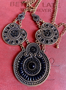 设计师作品神秘民族风格质感锁骨链【满百包邮/孤品独件】