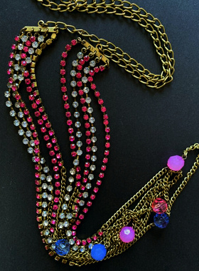 水钻复古海边度假独家孤品毛衣链