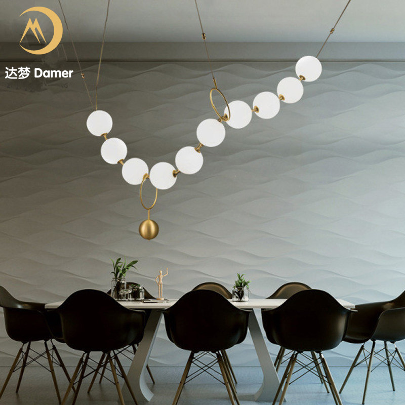 北欧风格现代简约时尚高端酒店会所商场服装店橱窗展厅玻璃球吊灯