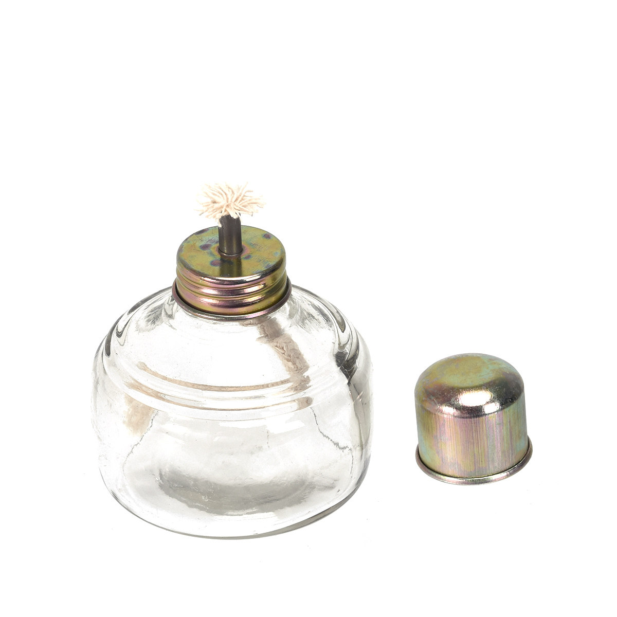 玻璃小号酒精灯灯芯纯棉实验室加厚全套装迷你家用小型灯 150ml