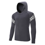 Летняя быстросохнущая мужская куртка для спортзала, спортивный костюм, дышащий лонгслив с капюшоном, популярно в интернете, для бега, защита от солнца