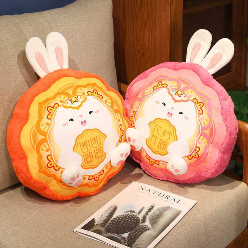 卡通创意月饼抱枕沙发靠垫椅子坐垫床头靠枕儿童玩偶中秋礼物女生