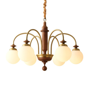 复古法式 餐厅灯LED灯 客厅吊灯包豪斯中古魔豆卧室主灯美式