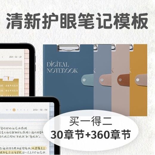 iPad护眼纸纹电子笔记notability手帐goodnotes含康奈尔模板