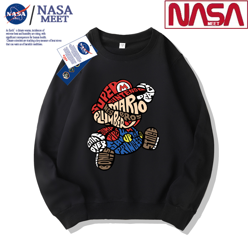 保暖圆领男加绒加厚卫衣