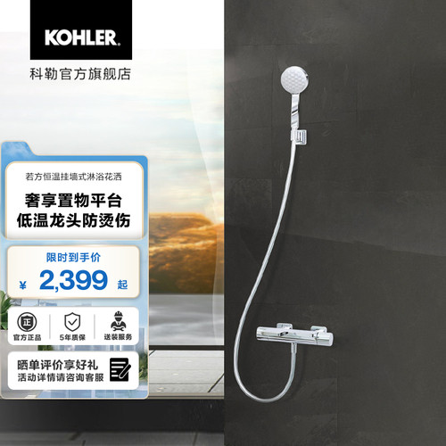 科勒若方挂壁式恒温花洒