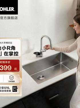 科勒拉蒂纳R10不锈钢大单槽台下双用厨盆洗碗盆套餐