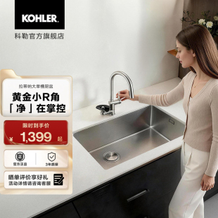 科勒拉蒂纳R10不锈钢大单槽台下双用厨盆洗碗盆套餐
