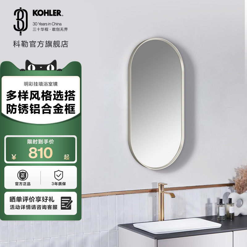 科勒彩卫生间镜柜美妆镜