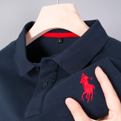 中年男士短袖t恤冰丝纯爸爸夏季