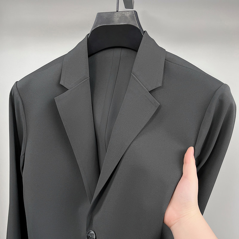 2025春秋季新款男士西服便西外套中年爸爸装商务休闲防晒上衣服