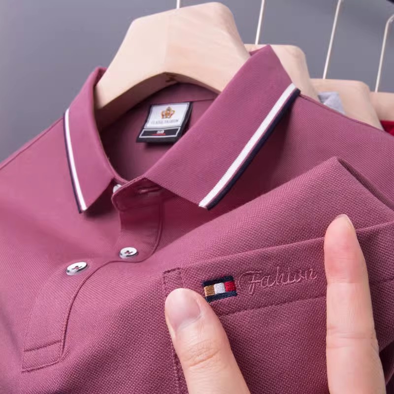 丝光棉~中年爸爸夏装polo衫上衣