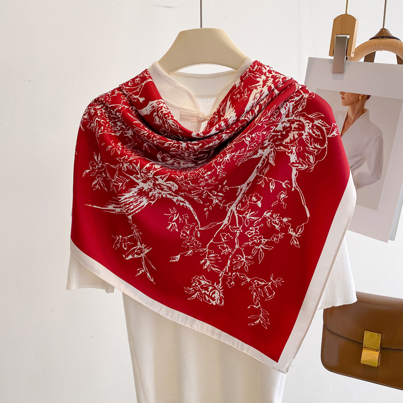 日系大方巾秋季搭肩艳丽