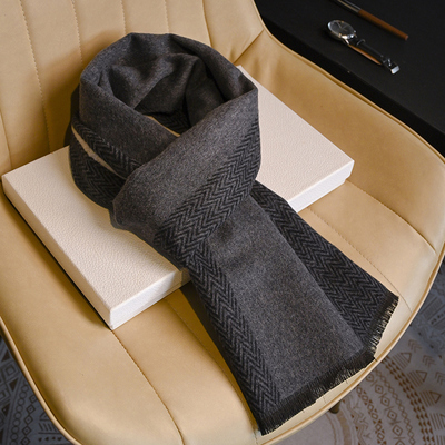 冬季羊毛围巾韩版男士