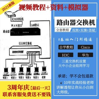 Cisco H3C华为路由器交换机配置视频教程经典合集自学资料模拟器