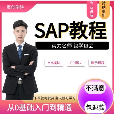 SAP教程 MM物料管理模块 采购仓库视频教程 SAP MM模块培训课程