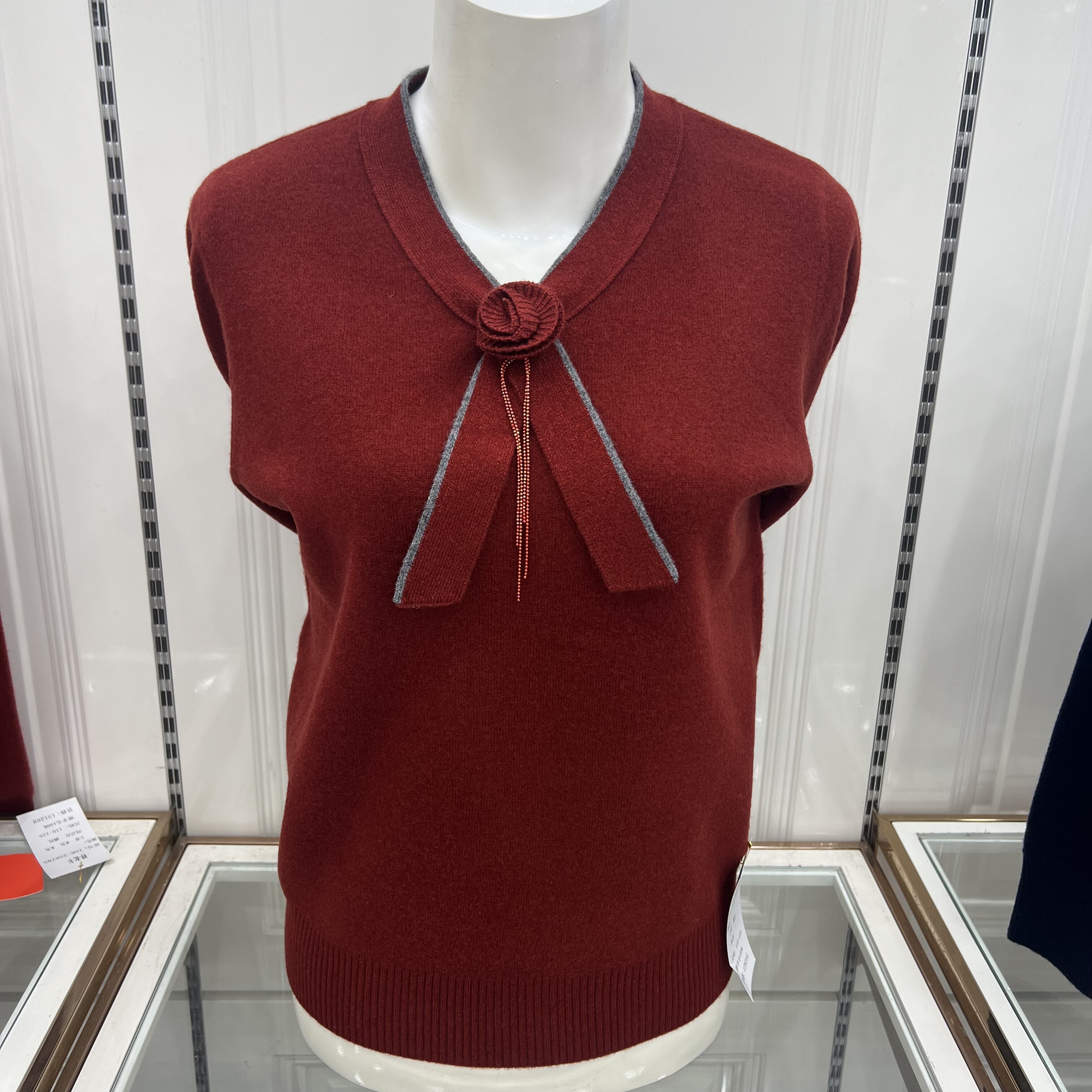 秋冬时尚针织衫蝴蝶结女妈妈V领上衣洋气减龄毛衣100纯羊毛打底衫,女装/女士精品,毛针织衫,淘宝优惠券,粉丝福利购,淘宝优惠卷