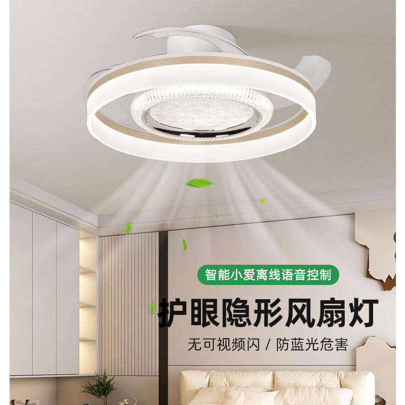 2026年新款卧室灯现代简约餐厅隐形风扇吊灯书房主卧室房间吸顶灯