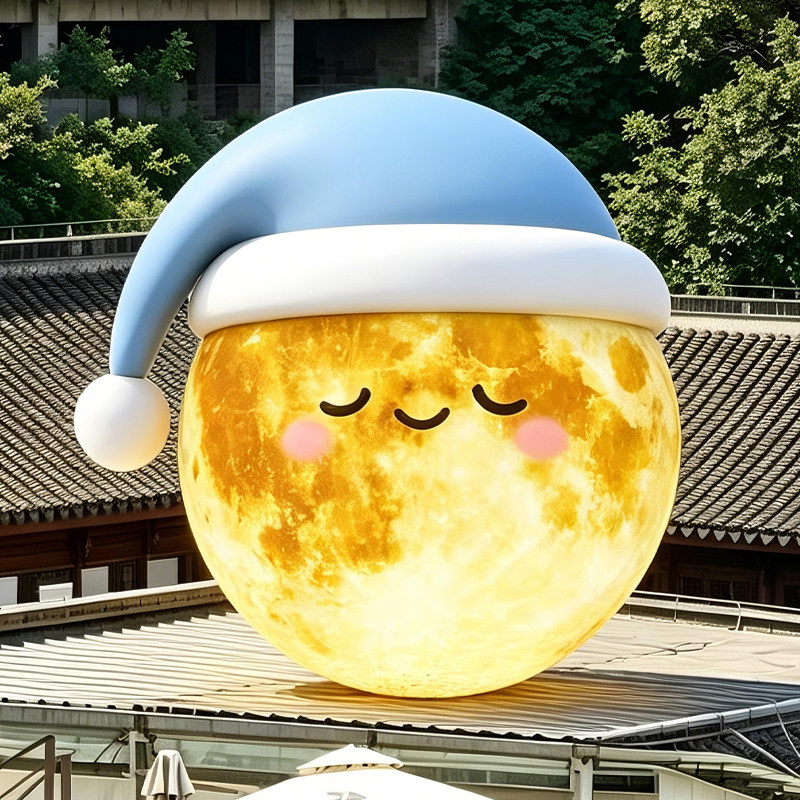 中秋节充气月球灯气模户外发光月充气用品