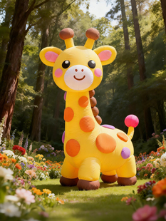 2026新年充气花朵气模定制发光大型商业门头墙壁美陈装饰户外气膜