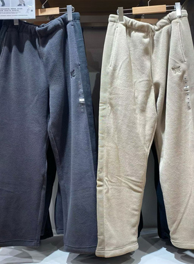 现货摇粒绒长裤休闲裤女裤子2025冬新款保暖抗寒直筒裤男裤483979