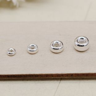 925纯银纯银隔片加厚气泡珠子3 DIY念珠轮胎配珠隔片配件 6MM