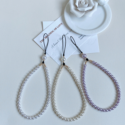 小众设计仿珍珠手机挂链挂件