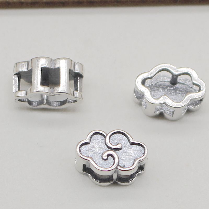 diy纯银祥云手链饰品珠子