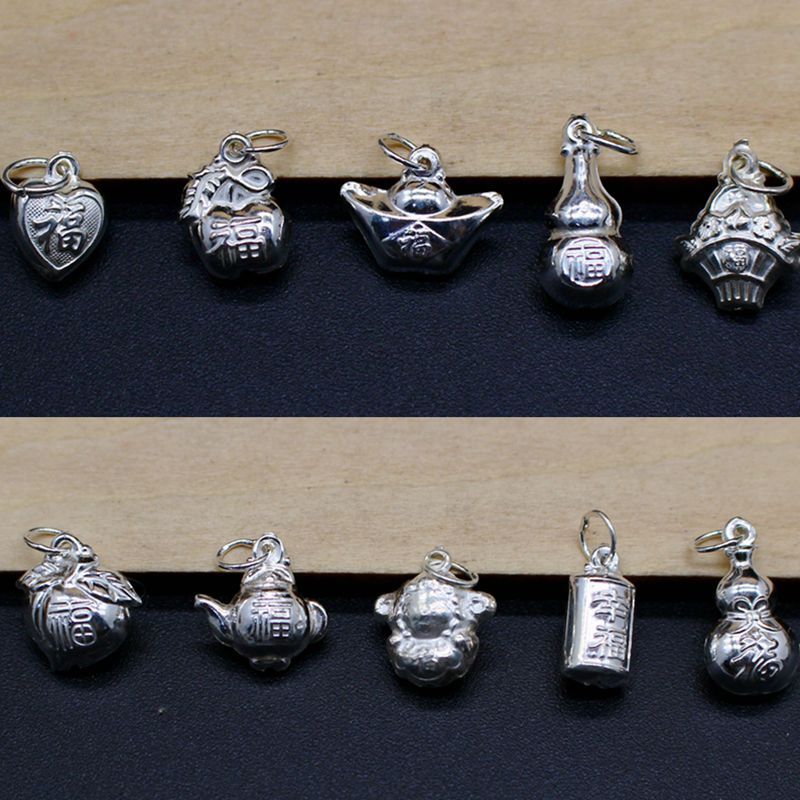 小铃铛手链编织挂件吊坠银饰品