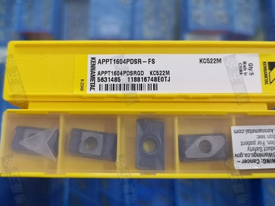 正品KENNAMETAL肯纳铣刀片APPT1604PDSR-FS KC522M/可加工60度